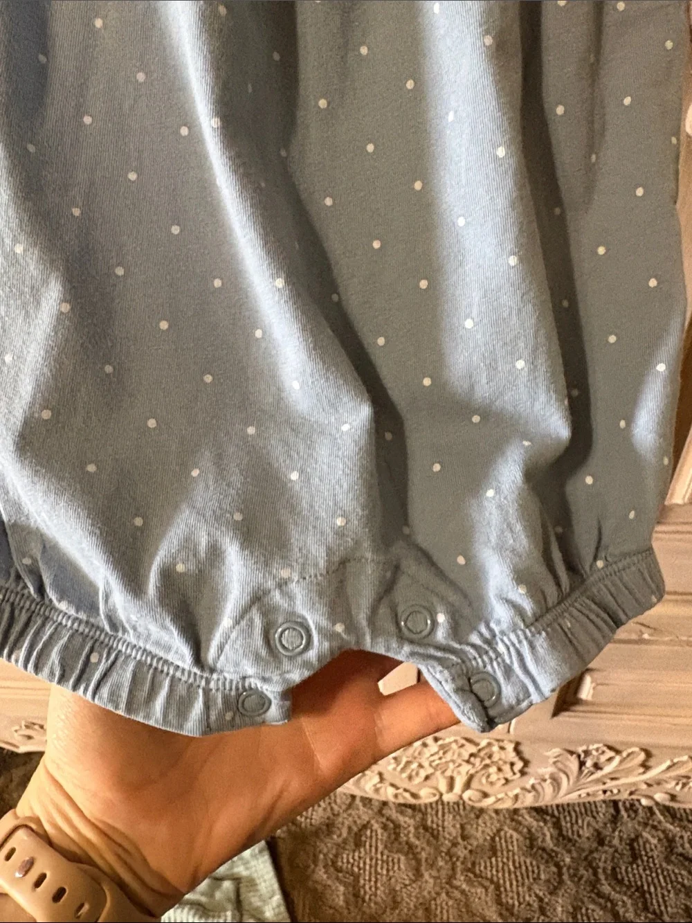 Navy & Blue Baby Rompers - Watermelon Gingham and Chambray Dot